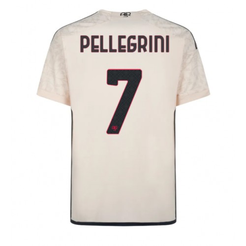 Maillot de foot AS Roma Lorenzo Pellegrini #7 Extérieur 2023-24 Manches Courte